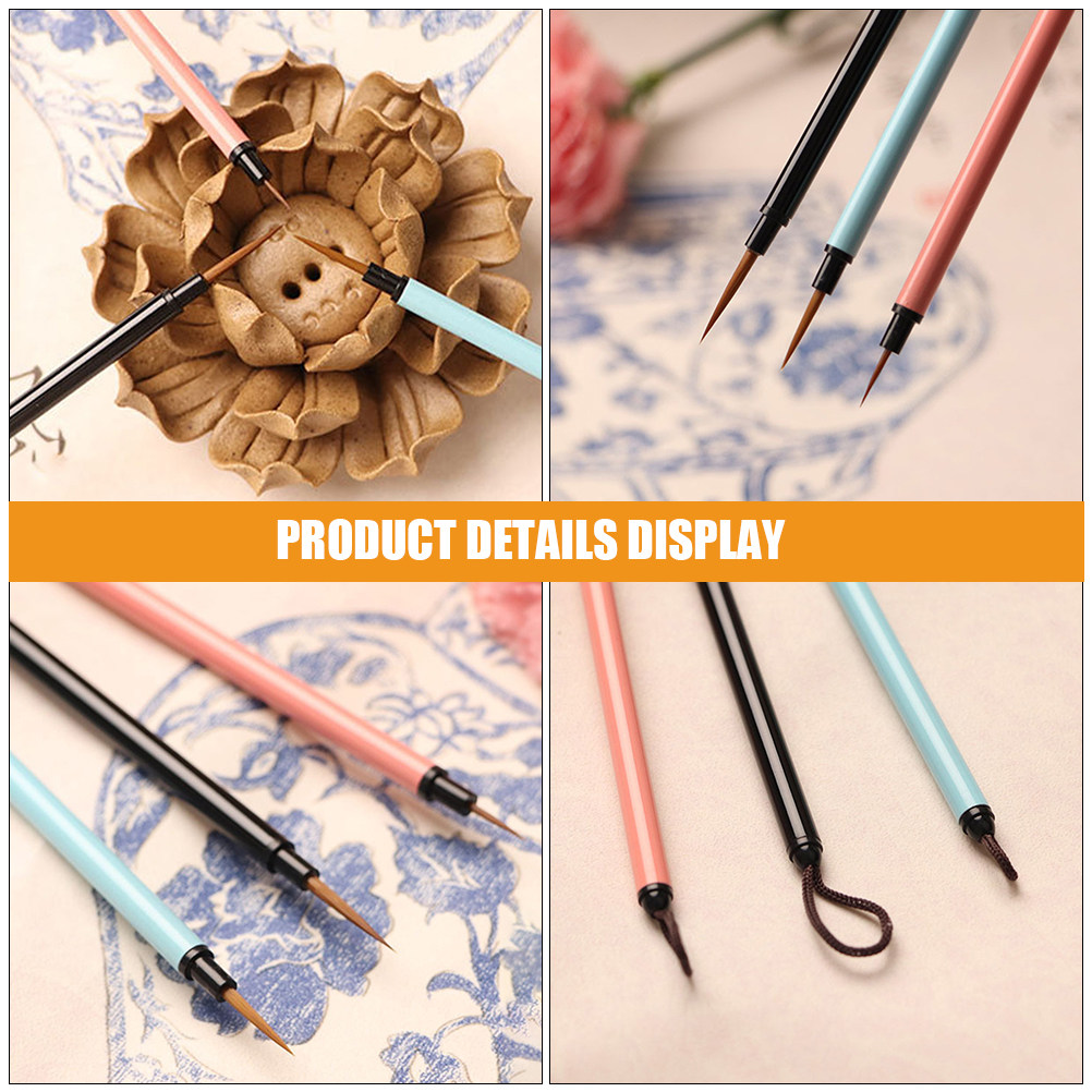 3Pcs Fine Point Tip Drawing Br - đánh giá và giá Detailing Brush Set